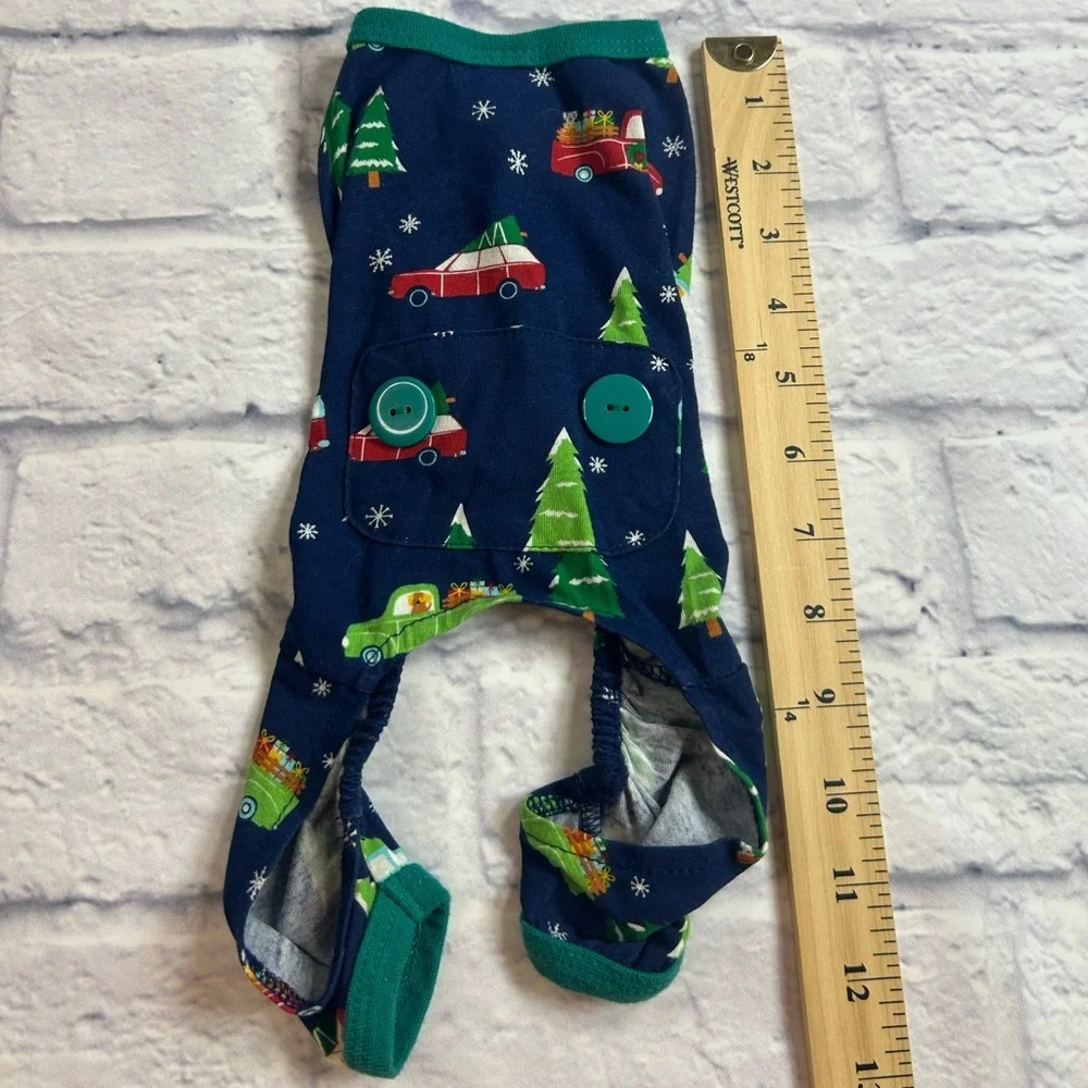 Target Holiday Dog Pajamas with Festive Holiday Truck and Christmas Tree. XS.